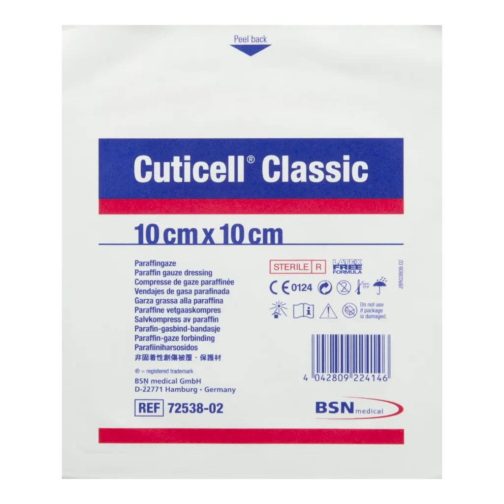 DRESSING Paraffin Gauze 10 x 10cm Singles